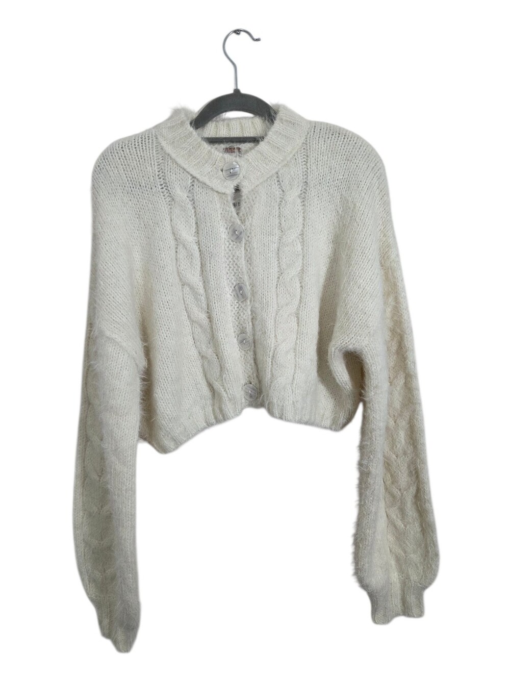 NWT Free People Willow Cardi Cardigan Sweater Tofu Combo Ivory Size Small Boho
